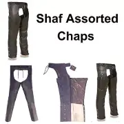 Shaf Leather, Motorcycle Chap, Biker Men's Leather Chaps