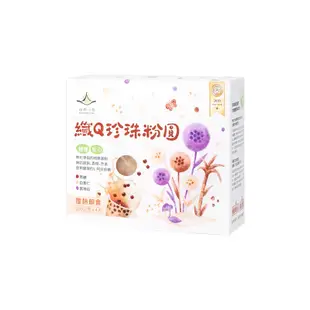 纖Q珍珠粉圓 - 水蜜桃 [100g x 4入盒裝] / 無防腐劑、香精、色素 / 植物膠體 / 即食加熱 / 素食可