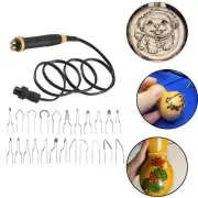 Burning Pen Kit Pyrography Pen Tool 21 Wire Tips Burning Tools Multifunction
