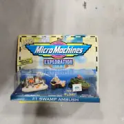 Super Micro Machines EXPLORATION Sea - #1 SWAMP Ambush W/ Outrigger Canoe D45