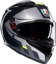 AGV K3 Shade, full face helmet , color: Grey/Black/Neon-Yellow , size: XL