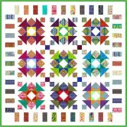 QUIRKY WORK - 68" x 68" - Quilt-Addicts Pre-cut Patchwork Quilt Kit Double