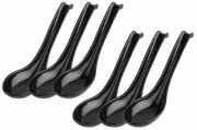 HSSP-MLDBK6, Melamine Soba, Rice Spoons, Asian Chinese Won Ton Soup Spoons, 6...
