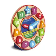 Melissa & Doug Wooden Shape Sorting Clock Kids/Childrens Interactive Play Toy 3+