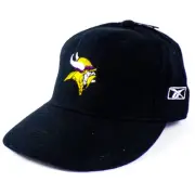 Vintage Black Reebok Minnesota Vikings Fitted Hat - 7 1/2 - Lg