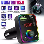 Fast Car Charger USB Cigarette Lighter Socket 2-Port Adapter Bluetooth FM New~