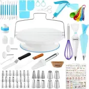 207 Pcs Cake Decorating Kit with 30 Icing Tips,4 Russian Piping Tips,101 Pastry