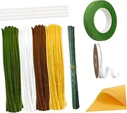 Sclmgo Crafting Pipe Cleaners Chenille Stem for Flower Arrangements and Decorations, Yellow