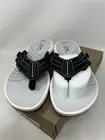 Clarks Cloud Steppers Women's Sunmaze Sky Black Flip-Flops Size 8