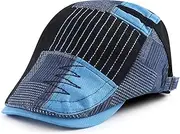 [HECHABIEKI] Flat Cap Men Ivy Cap Cotton Twill Newsboy Cabbie Beret Flat Hat