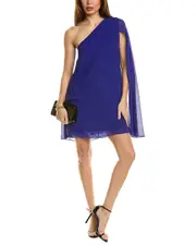 Reiss Fleur Sheer Cape Sleeve Dress