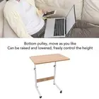 60*40cm Simple Movable Adjustable Sofa Side Table Walnut Color