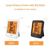 LCD Digital Humidity Meter Indoor Outdoor Hygrometer Thermometer BLACK