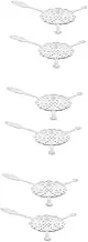 Alipis 3sets Stainless Steel Absinthe Spoon Strainer Salad Serving Set Multi-Function Spoon Sugar for Home Bar 2pcs*3