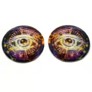30mm Magic Cyberpunk Eye Flatback Cabochons for Jewelry Making, Dolls, Taxidermy