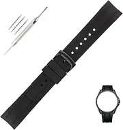 [Topuly] 23mm Rubber Watch Band replacement for Citizen Eco-Drive Promaste BN0085-01E BJ2110 BJ2115-07E BJ2117-01E Silicone Strap Wirstband accessories for Men and Women