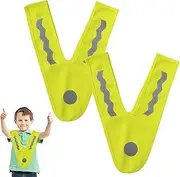 Esteopt Children's Safety Vest, Lightweight V-Shape Reflective Vest for Children, Safety Vest Y Yellow, Reflective Collar Child, Safety Vest, Universal Size S