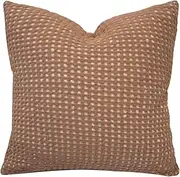 Bambury Endor Square Cushion Terracotta - 50 x 50 cm - Cotton Waffle - Foam Fill - Red - Waffle Pattern - Square Shape - Indoor Use - Contemporary Style - Plush Firmness - 1 Count - Machine Washable