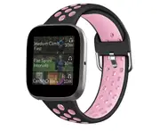 Smart Watch Wristband 2-color Silicone Strap Reverse Buckle Watch Band for Fitbit Versa 2 1-10