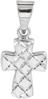 [Monde Petit] Mondepe 8492 9ct White Gold Cross Matte and Glossy 14 x 8.5 mm Gift Box Normal White Gold No Gemstone, Normal, White Gold, No Gemstone