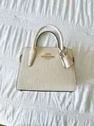 NWT COACH Andrea Croc Embossed Carryall Beige Top Handle Crossbody Bag