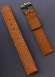 20mm GEN. WILD BOAR STRAP SPEEDMASTER LEATHER LINED & VINTAGE GOLD OMEGA BUCKLE