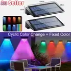 LED Solar Fence Deck Light Outdoor Waterproof Garden Pathway Lights Wall Decor