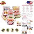 34-Piece BPA-Free Glass Storage Containers with Lids - Perfect for Meal Prep