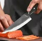 Handmade Butcher Knife Forge Steel Wood Handle Chef Cut Cleaver Chopping Slicing