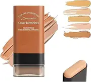 Korea Flawless Eraser Foundation Stick With Brush - Hydrating Lightweight Multi-Use Makeup (Lvory)