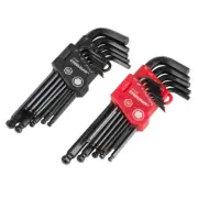 SAE / Metric Long Arm Ball End Hex Key Wrench Set (26-Piece)