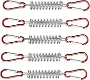 GANAZONO 1Set Outdoor Spring Hook Buckle Durable Tent Pegs for Camping Hiking Windproof Design with High Elasticity Guy Ropes Hooks for Secure Awning Setup