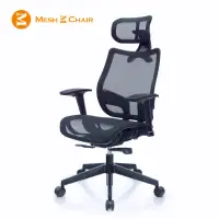 在飛比找momo購物網優惠-【Mesh 3 Chair】恰恰人體工學網椅-附頭枕-酷黑(