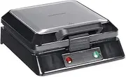 Waffle Iron Maker for 2 Belgian Waffles | Automatic Waffle Maker with Adjustable Burnishing Degree, Non-Stick Coating and Indicator Light | Easily Prepare Scented Belgian Waffles [Black]