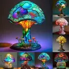 Plant Series Stained Mushroom Table Lamp Stained Bedside Lamp