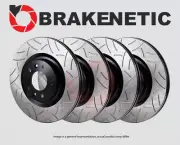 FRONT+REAR BRAKENETIC Premium GT Slotted Brake Disc Rotors JCW BPRS101414 (for: Mini)