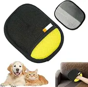 Cat Grooming Gloves,Grooming Massage Brush Hair Remover - Skin Friendly Efficient Reusable Shedding Tool for Bed Sheet Furniture Clothing