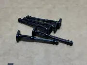LEGO Parts - Black Support 2 x 2 x 7 Lamp Post, 4 Base Flutes - No 11062 - QTY 5