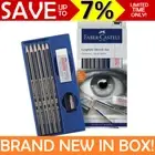 NEW Faber-Castell 6x Graphite Pencils Sketch Set Drawing Art Craft Eraser 114000