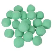 20 Pcs Wool Felt Balls Beads, 1.2 Inch Handmade Felt Pom Poms, Light Green