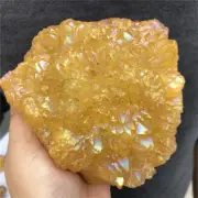 1.16kg Electroplate Rainbow cluster quartz crystal mineral specimen reiki healin