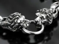 在飛比找Yahoo!奇摩拍賣優惠-【創銀坊】雄獅帝王 925純銀 手鍊 獅子 lion 手環 