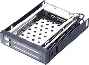 YaSao Dual Bay 2.5" Inch SATA III Hard Drive HDD & SSD Tray Caddy Internal Mobile Rack Enclosure Docking Station Hot Swap