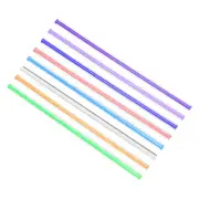 Straight Yellow Line Solid Acrylic Round Rod PMMA Bar 1/2Pcs