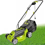 1600W Cordless Electric Lawn Mower - 32cm Cutting Width, 30L Grass Box, 3 Adjustable Cutting Heights (25/45/65mm), Foldable Lawnmower for Garden, Yard & Farm Use