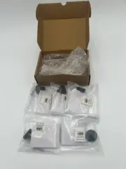 (5) Pottery Barn Moderna Knob , Matte Black 1" Diameter, With Screws New In Box