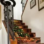 6pcs Christmas Stair Riser Decals Vinyl Wall Tile Mural Staircase Sticker