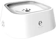PET Dog Bowl No Spill, Pet Water Bowl No Drip Slow Water Feeder Cat Bowl, Pet Water Dispenser 70oz/2L Large Capacity Travel Water Bowl for Dogs, Cats (White)