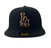 Los Angeles Dodgers LA New Era 59FIFTY Fitted Hat Cap black size, 7