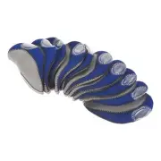 10Pcs Golf Club Iron Head Covers with Visible Window Protector Gray, Dark Blue
